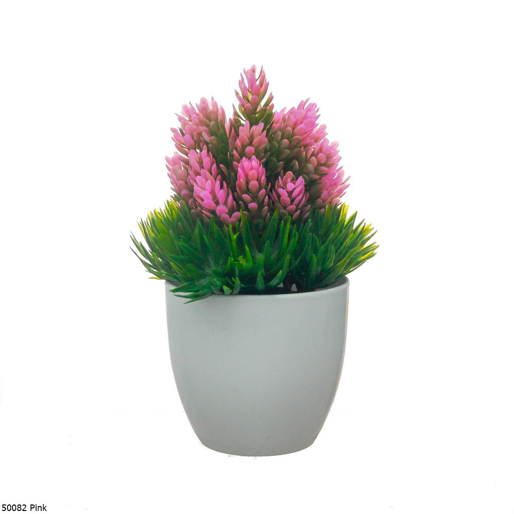 Bunga Plastik Hias Bonsai Pinus Artifisial 5008-Pink