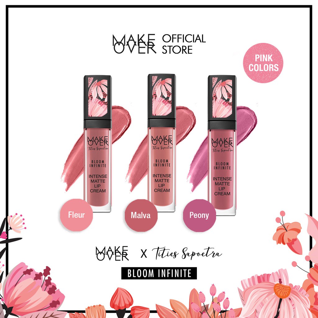 Make Over x Tities Sapoetra Intense Matte Lip Cream Bloom Infinite