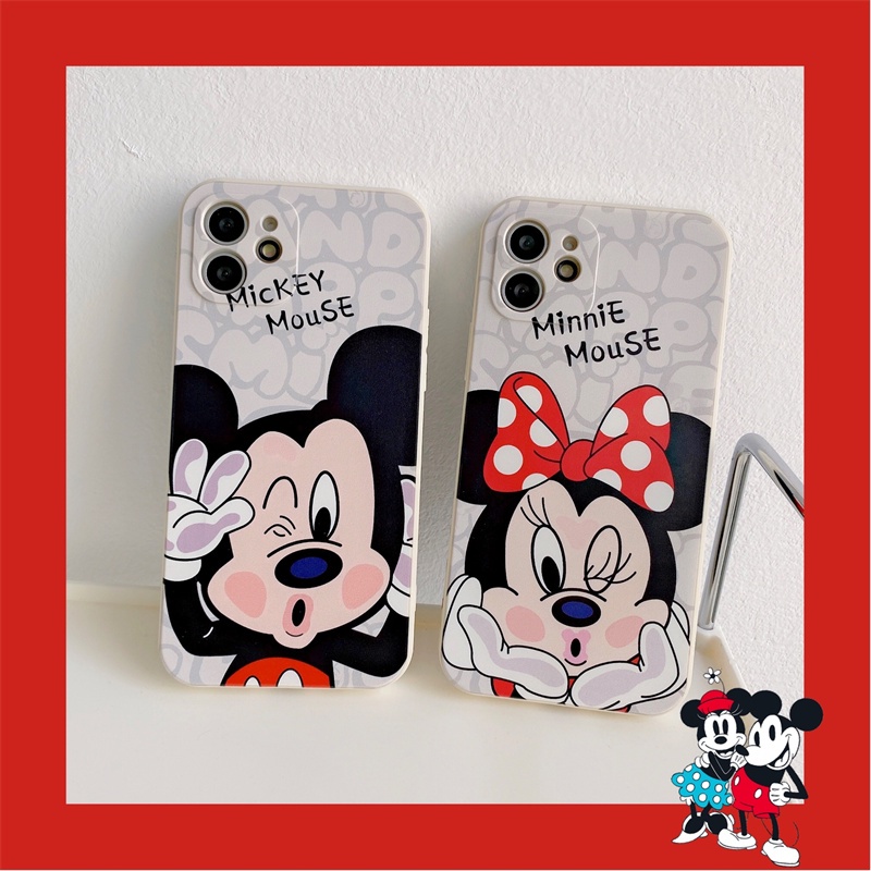 Mickey Minnie casing iPhone 12 pro max 11 pro max Xs max XR 7/8/se2020 7plus/8plus 6/6s plus Disney soft case anti-drop capa para iphone