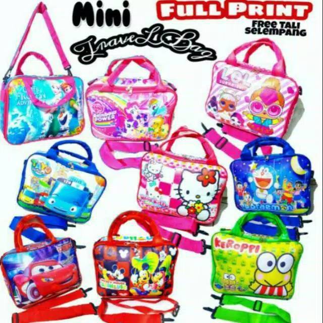 mini tas travel bag karakter/travelbag mini atau kecil