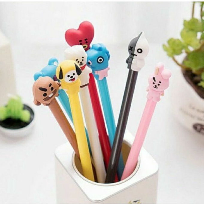 

Pena Karakter 1 Warna BT 21 Motif Kartun Bulpoint BTS