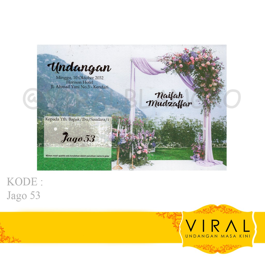 Blangko Undangan Jago 53 Harga Murah