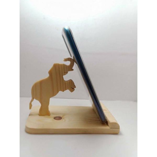 Sandaran HP Kayu Karakter