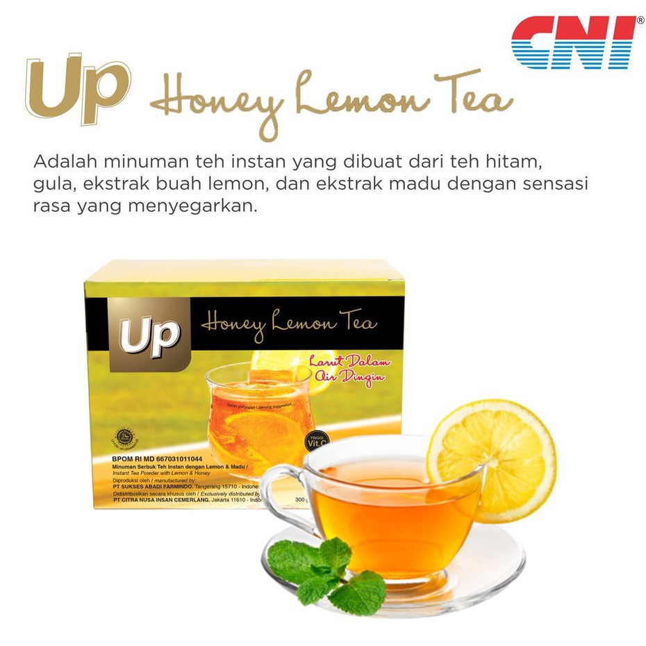 Per Box Cni Up Honey Lemon Tea Asli Original Teh Madu Isi 15 Sachet Shopee Indonesia