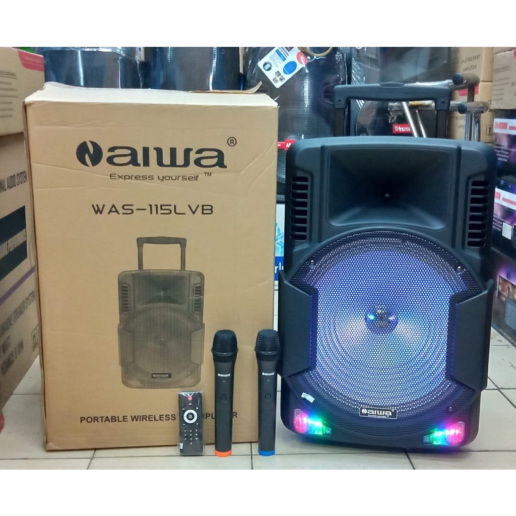 Speaker Portable Sound System Aiwa WAS-115LVB - 15 Inch