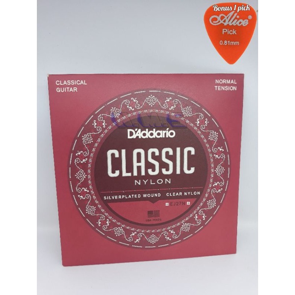 Daddario Classic Senar Gitar Klasik 028 EJ27N