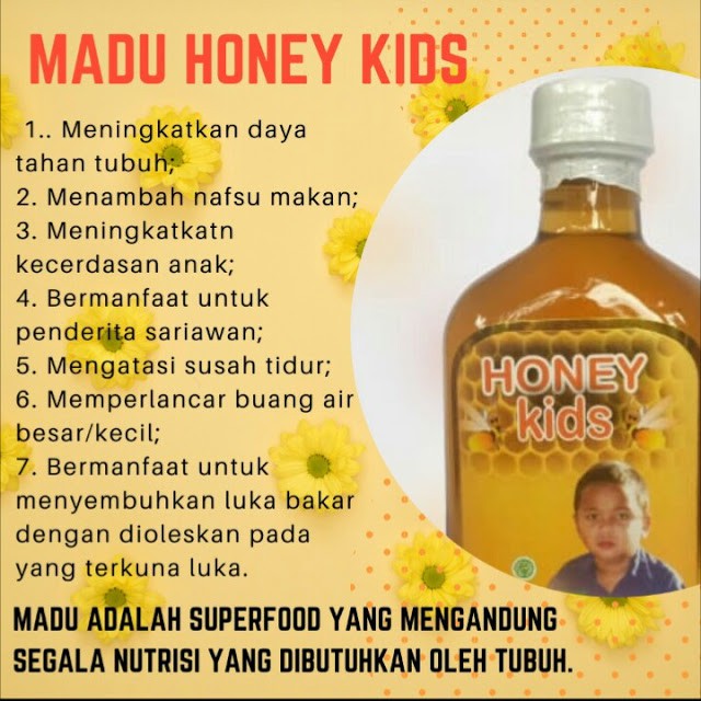 

HONEY kids - madu anak pintar - madu penambah nafsu makan anak