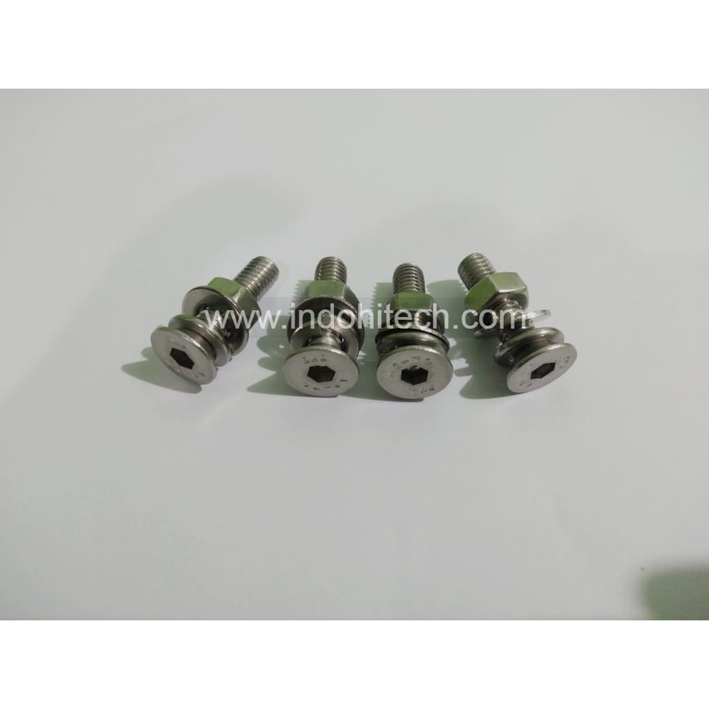Baut Mur Ring Verseng L M6 x 25 mm SS304 Baut Verseng JF SET M6x25 SUS304