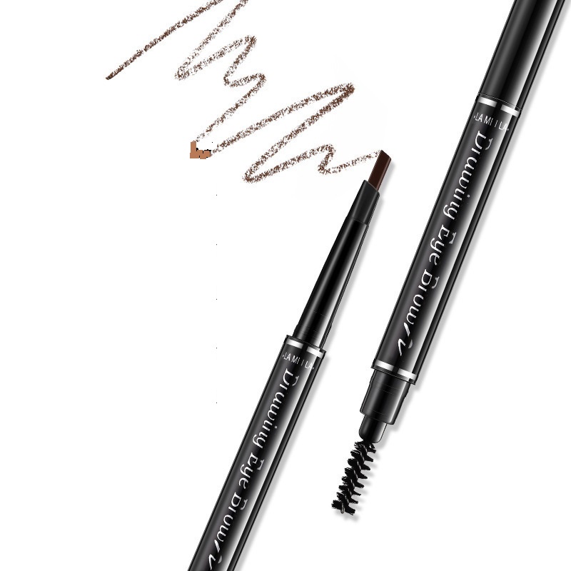 LAMEILA  PRETTY POWERFUL EYEBROW  SET 5 IN 1  ~  PENSIL ALIS BERKEPALA DUA AUTO ROTASI  ~ ANTI AIR ANTI KERINGAT TIDAK MUDAH LUNTUR 785