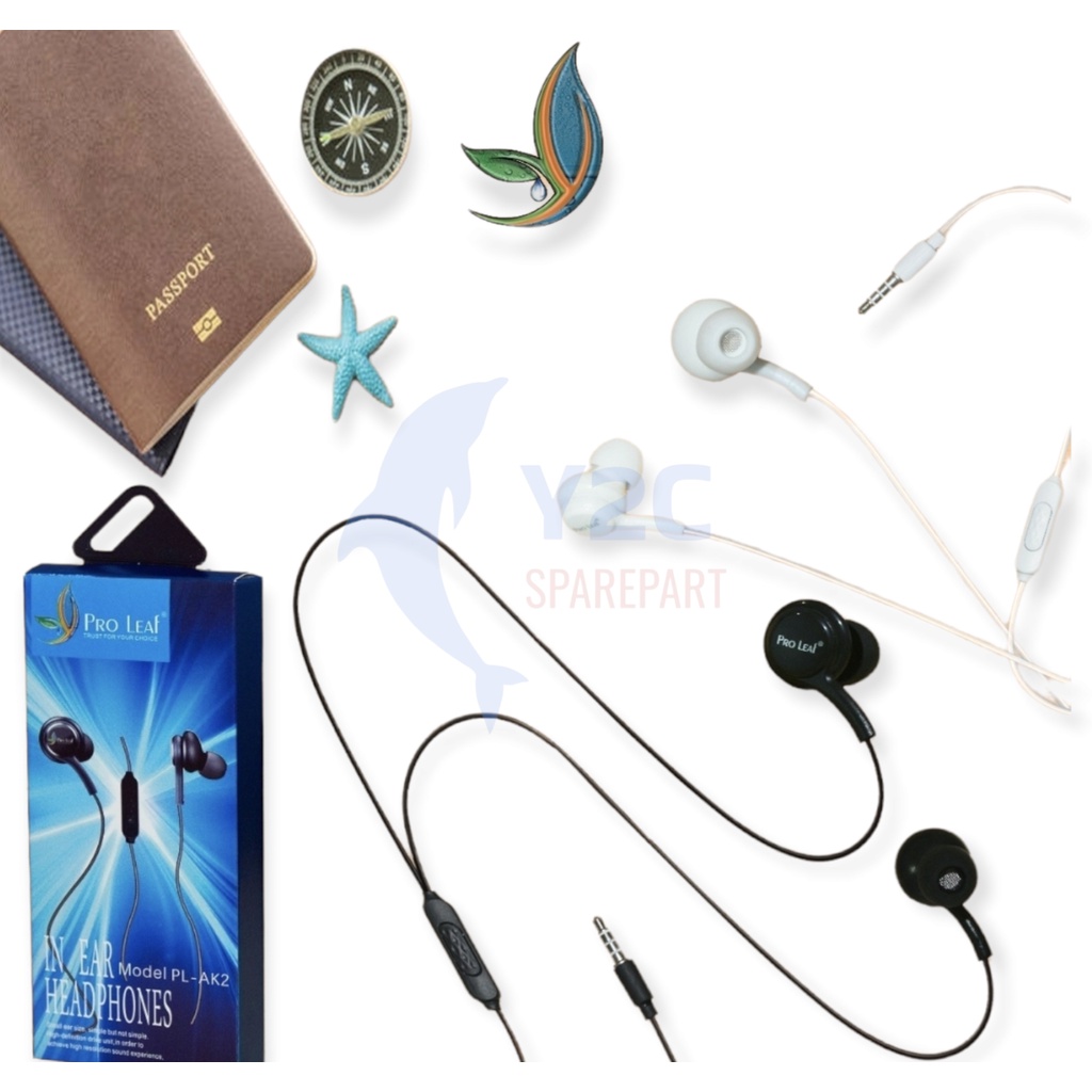 HANDSFREE EARPHONE HEADSET MEGA BASS PROLEAF AK2 JACK 3.5MM