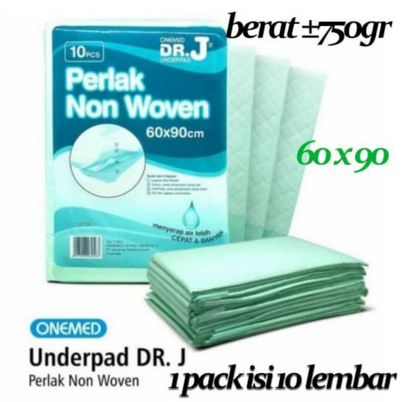 Underpad Dr. J 60x90 90x60 Training pad alas pipis anjing kucing kelinci bayi orang dewasa