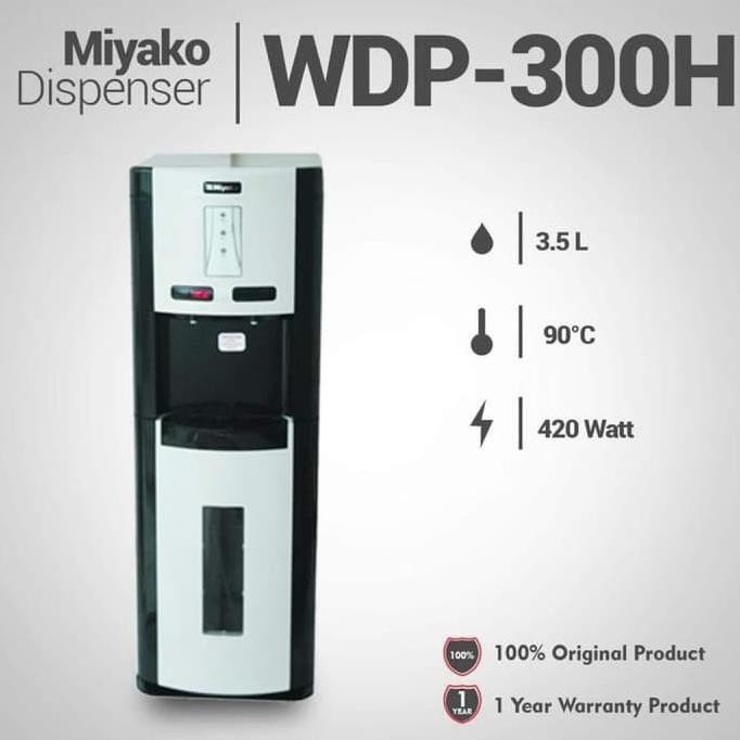 Miyako Wdp 300 Dispenser Air Galon Bawah Dengan 2 Kran Panas Dingin Umaa.Mart