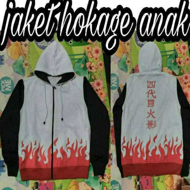 jaket anak anime naruto hokage