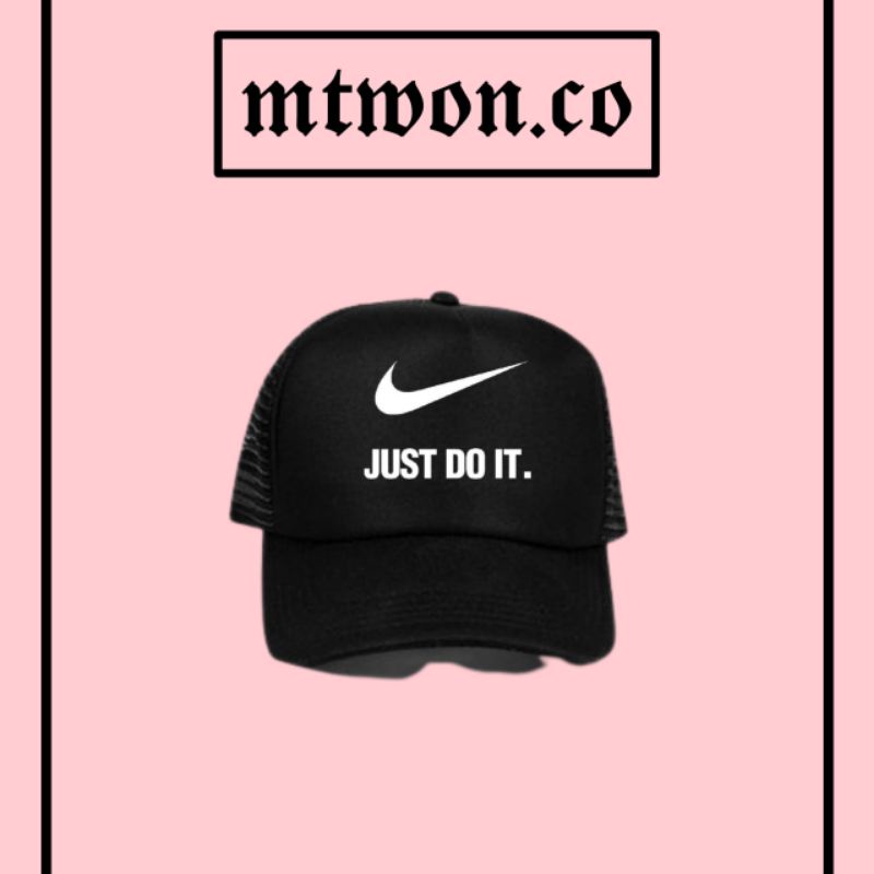Snapback Topi NIKE sport logo / Trucker jaring hitam baseball caps pria wanita man women beanis bare