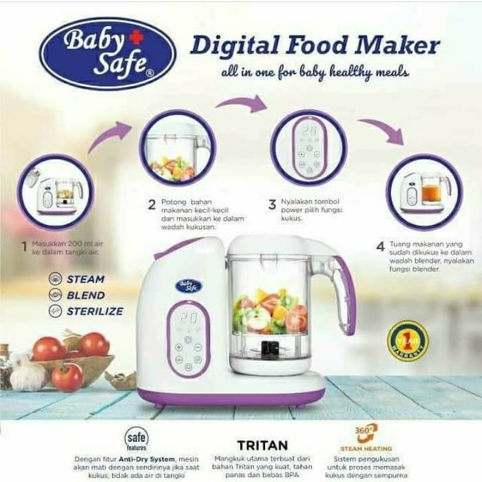 Baby Safe Digital Food Maker LB02