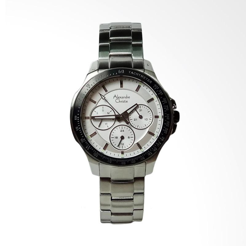 Alexandre Christie AC 6352 BF Ladies Black Dial Silver Stainless Steel