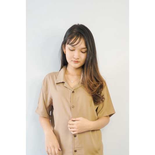 Kemeja viscose Wanita Polos fit to S M L XL