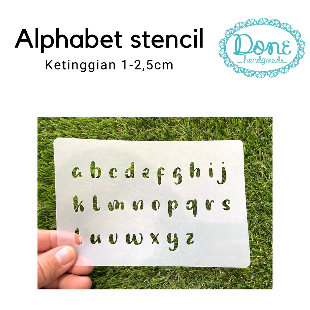 Stencil huruf alphabet stencil icing sugar fondant decoupage clay