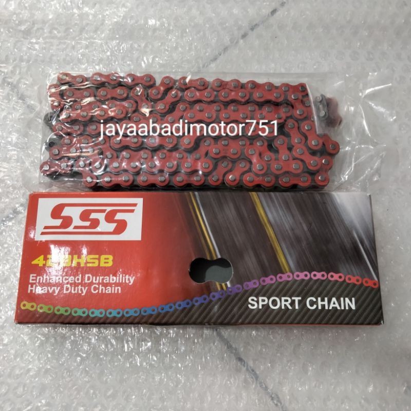 rantai sss merah HSB 428 panjang 140L klx crf dll