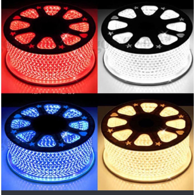 lampu led strip selang 5050 100m 100 m led tumblr tumbler selang kotak 5050 dekorasi outdoor pohon