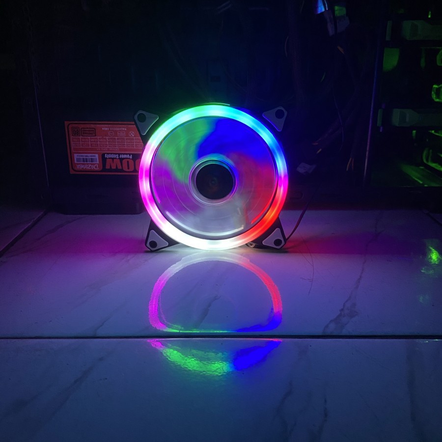 XBT Rainbow XB-112 Fan Casing 12cm Double Ring Led Fan Case 12 Cm