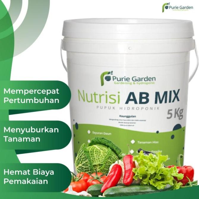 Pupuk / Nutrisi Hidroponik AB Mix 5Kg 2000Liter(10Liter pekat) PG TGR - Sayuran Daun
