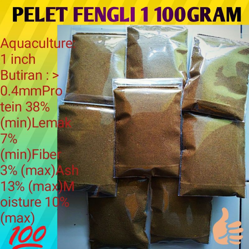 Pakan Ikan Cupang Guppy Burayak Fengli 1 100gram