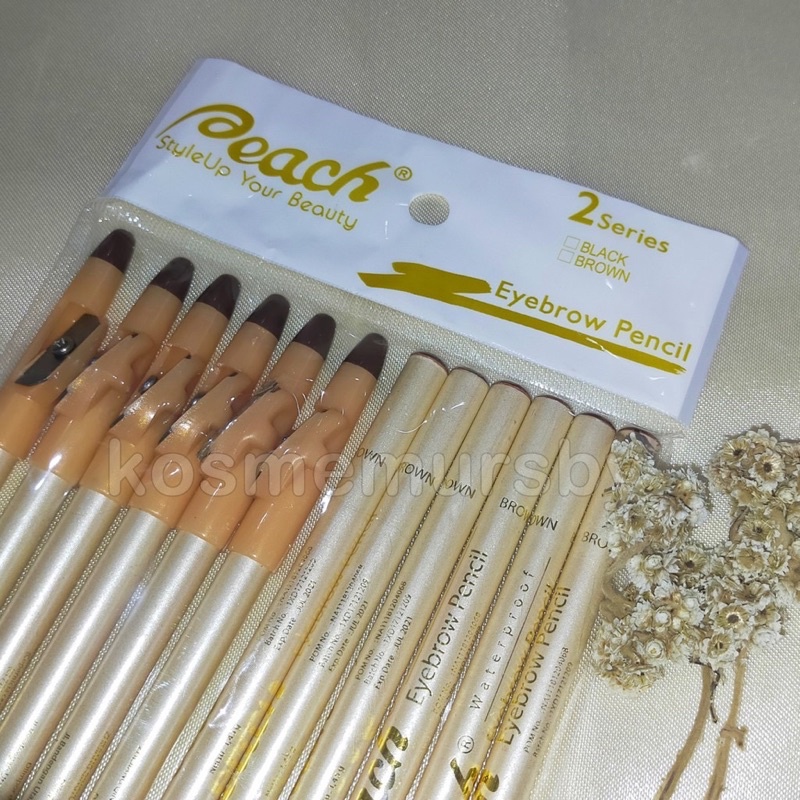 (BPOM) PEACH COSMETICS EYEBROW // PENSIL ALIS PEACH + RAUTAN BROWN