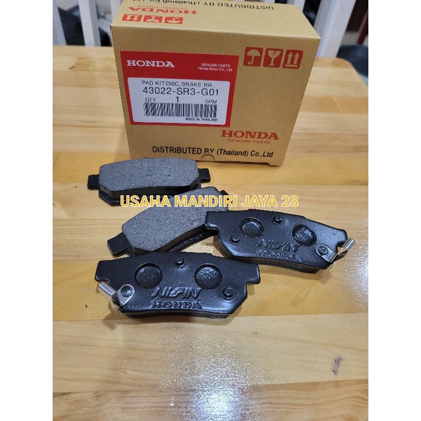 BRAKE PAD REAR-KAMPAS REM BELAKANG JAZZ/ CITY Z/ GENIO/ FERIO SR3