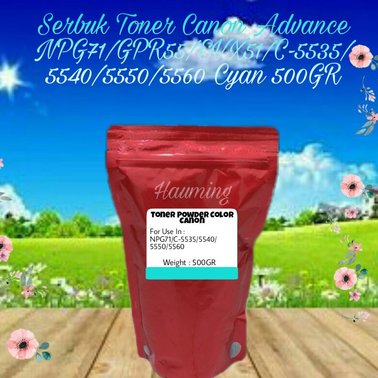 Serbuk Toner Canon Advance NPG71 NPG 71 C-EXV51 GPR55 IR ADV C5535 C5540 C5550 C5560 Cyan 500gr