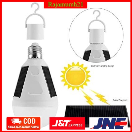 LightMe Lampu Bohlam Solar Power E27 Bulb 7W Cool White Waterproof - White - OMTP71WH