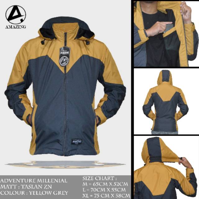 jaket gunung / jacket outdoor hiking / taslan waterproof