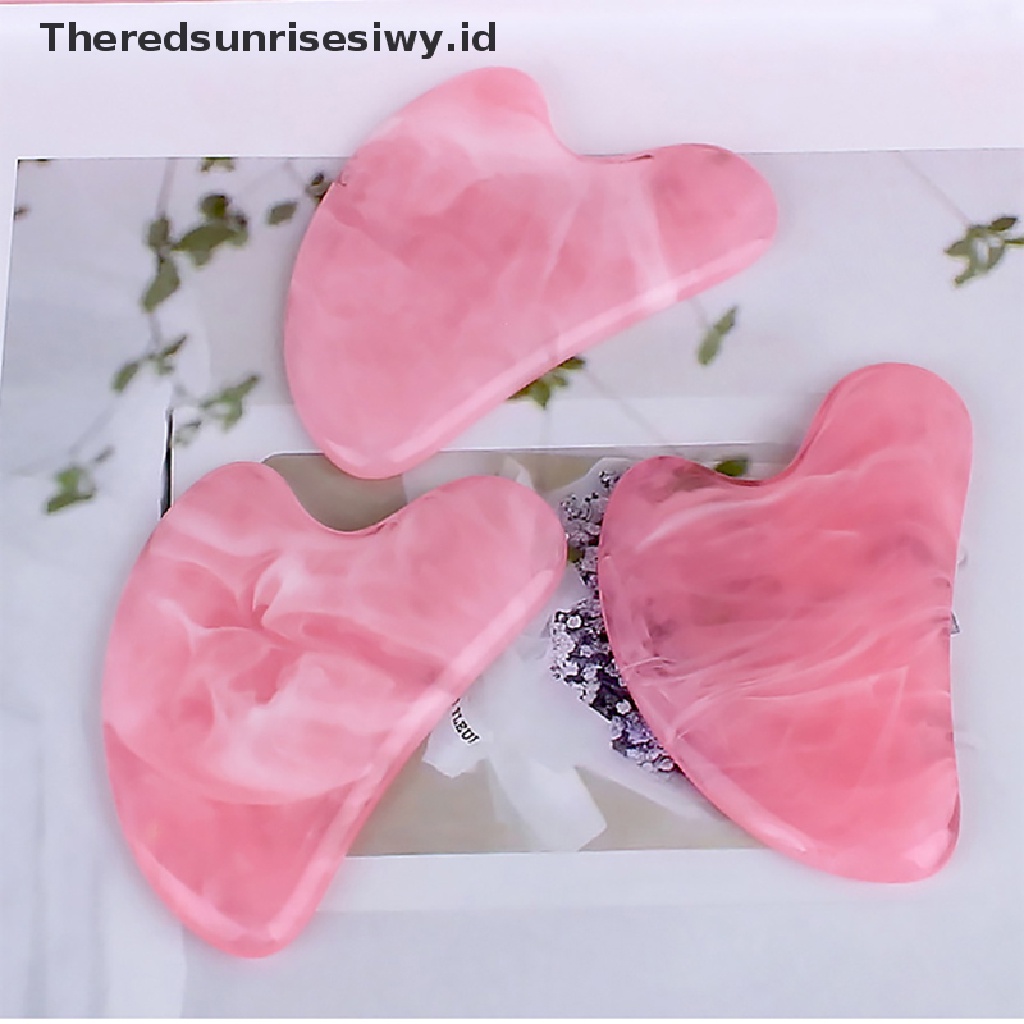 (Theredsunrisesiwy.Id) Alat Pijat Gua Sha Bahan Resin Untuk Wajah