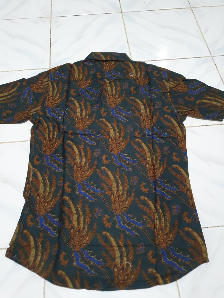 Kemeja Batik Pria Slim Fit Modern Mewah Lengan Pendek Slimfit Ob411
