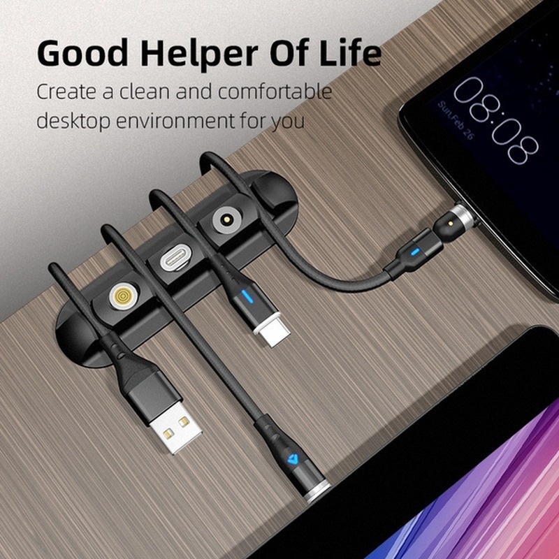 Klip Holder Kabel USB / Earphone / Mouse Bahan Silikon