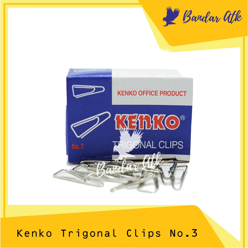 

Paper Clip No 3 Trigonal Clips Penjepit Kertas KENKO Kecil [1 PACK]