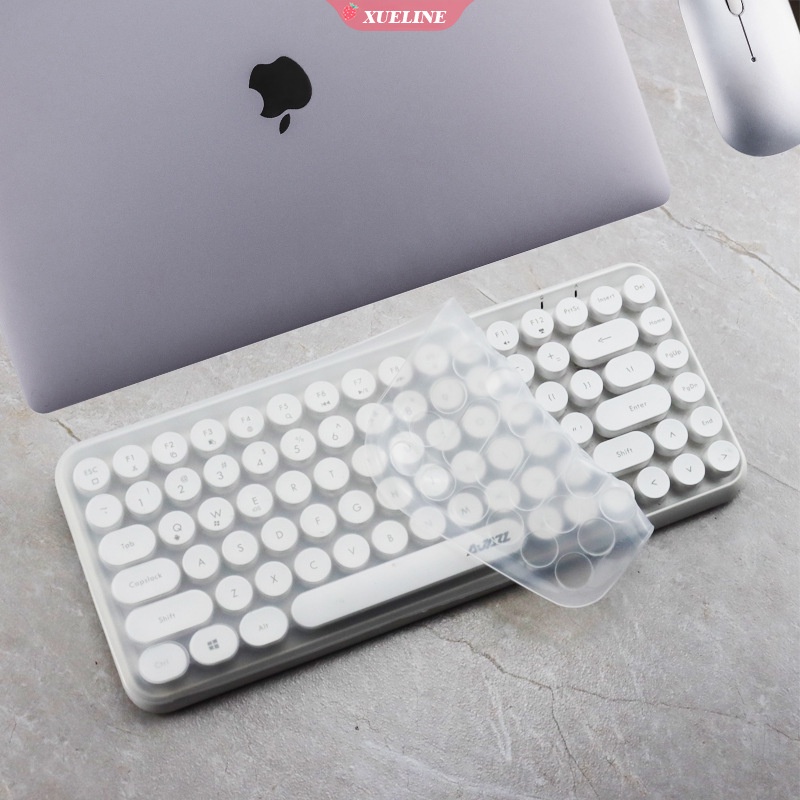 Cover Pelindung Keyboard Wireless Bluetooth AJAZZ 308i Bentuk Bulat Bahan Silikon