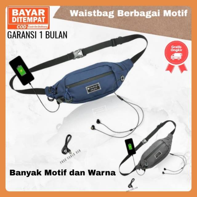 Waistbag Cowok Tas Selempang Waist Bag Distro Kecil Coach Gunung Army Waterproof Anti Air Pria Laki