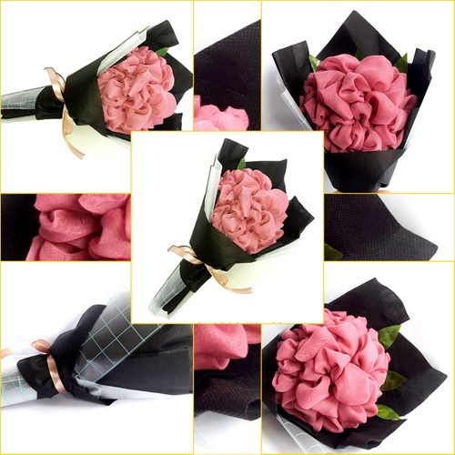 Buket Hijab Buket Jilbab Black Pink Bouquet Hijab Buket Bunga Jilbab