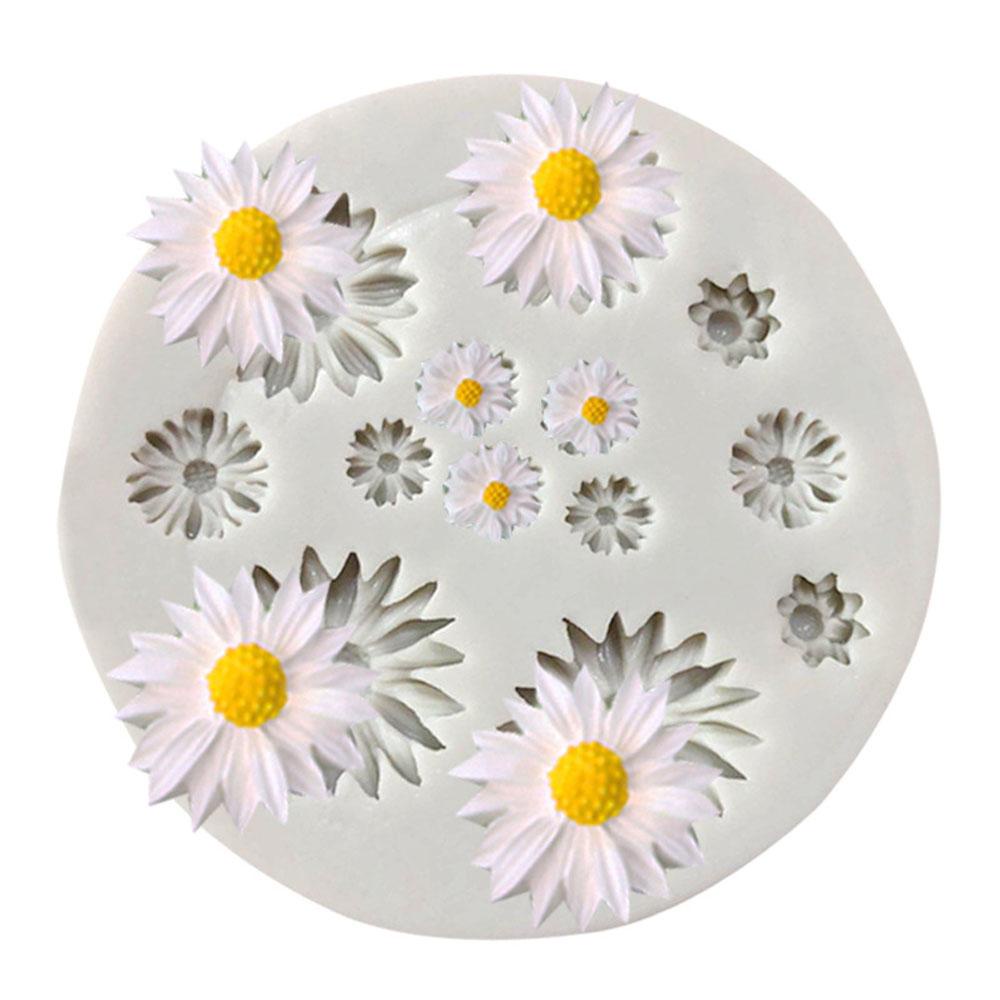 [Elegan] Fondant Cake Decoration Mini Daisy Alat Dekorasi Kue Cetakan Coklat Sabun Silikon