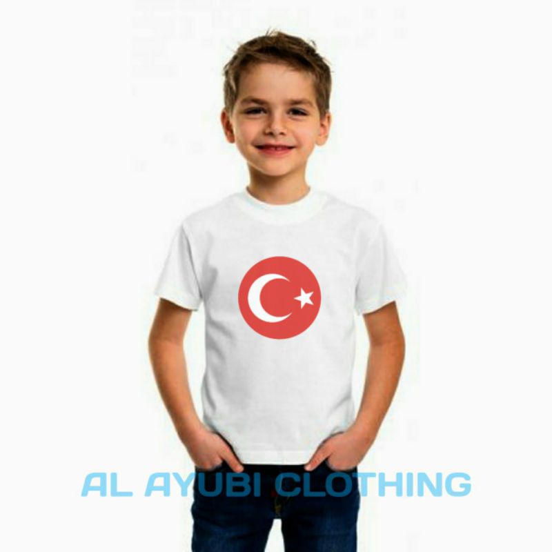 Kaos Anak Timnas Turki Logo / Baju Anak Bola Turki