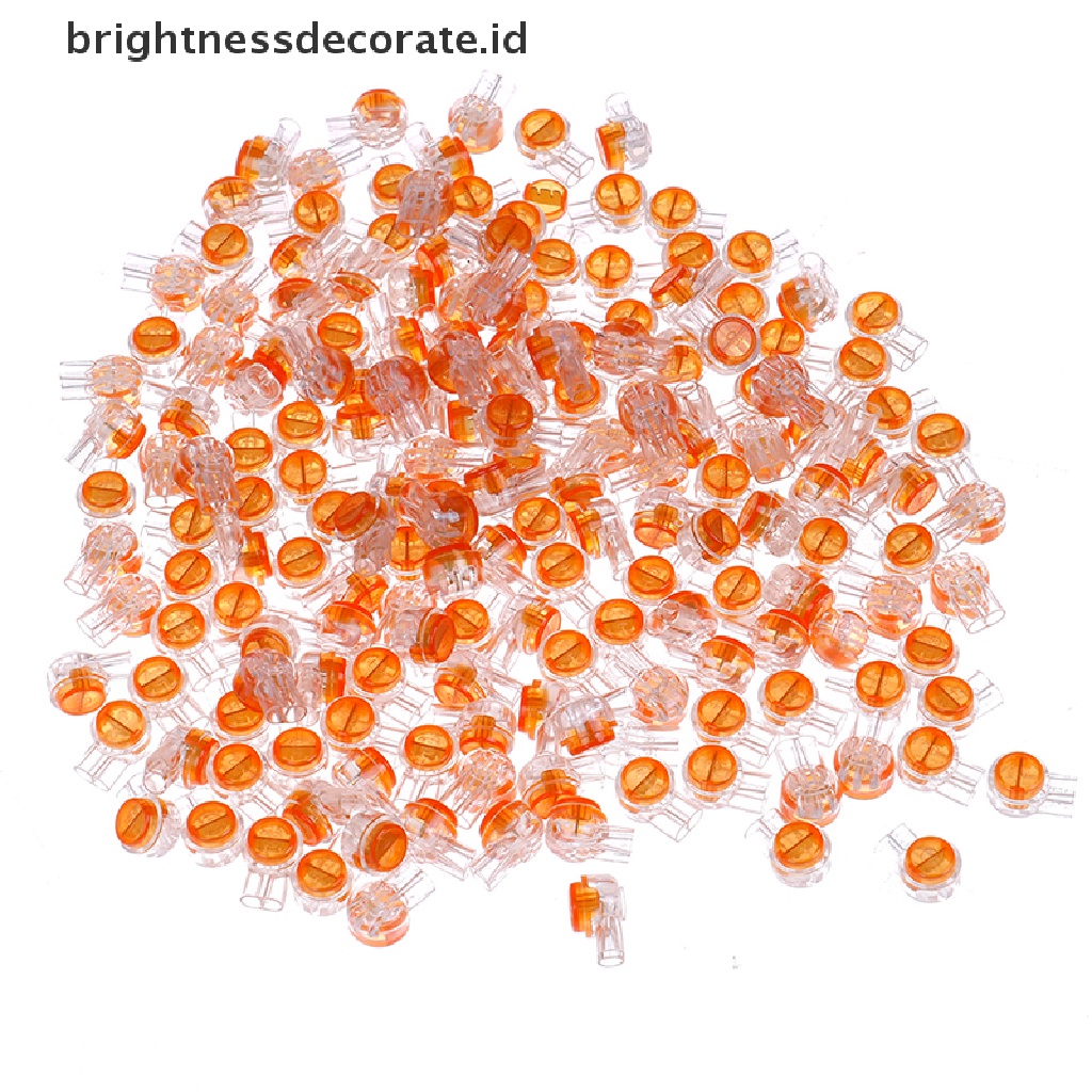 200pcs K1 2 ports gel splice UY wire connector Bahan Plastik Warna orange