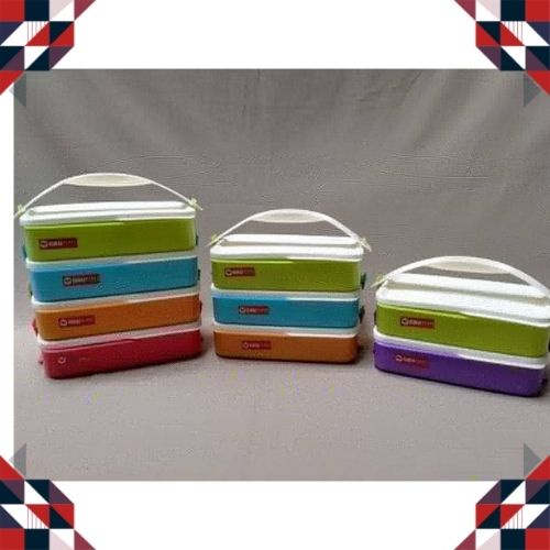 Rantang Piknik/Rantang Plastik/ Rantang Susun 2/ Rantang Warna//Rantang Segi Susun/RANTANG FIESTA S2