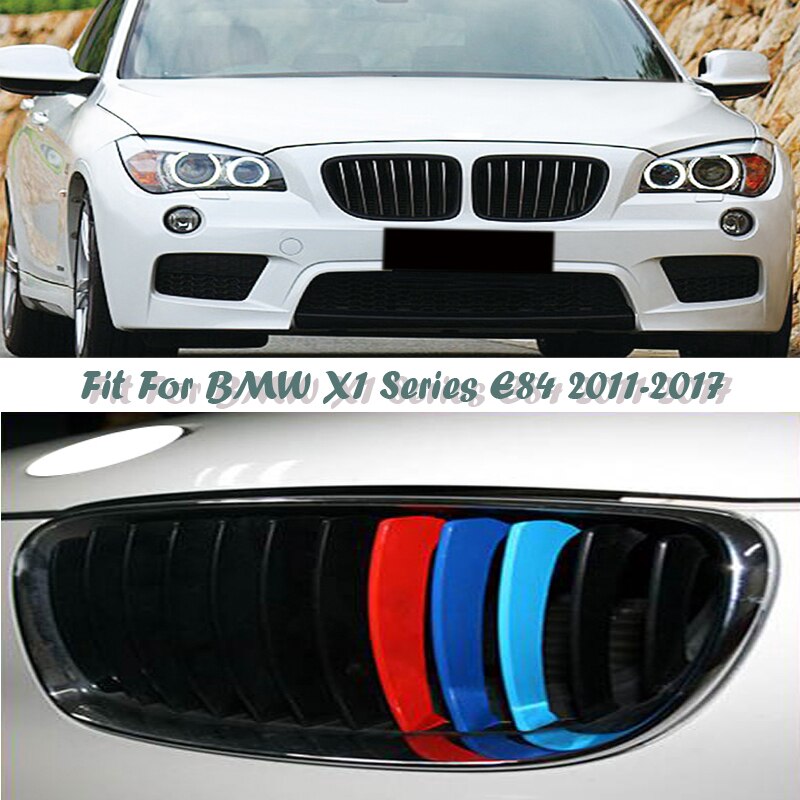 Kidney Grill Bumper Depan Warna Hitam Matte Untuk BMW E84 X1 Series 2010-2015 M Power