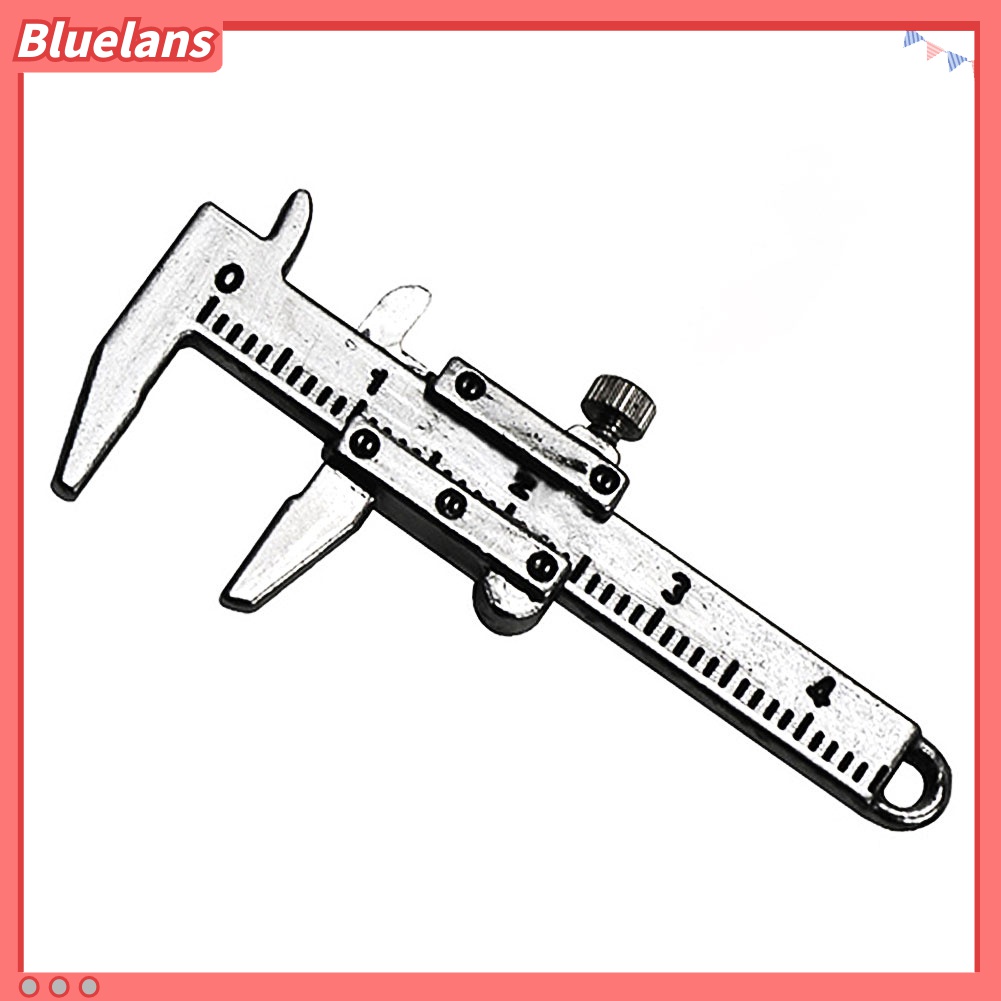 Gantungan Kunci Bentuk Penggaris Vernier Caliper Mini Bahan Zinc Alloy