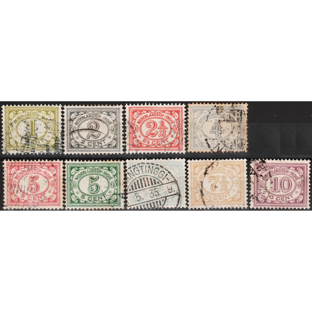 

Perangko Filateli #A1-147 Netherlands Indies FU 9v 1930 Numeral