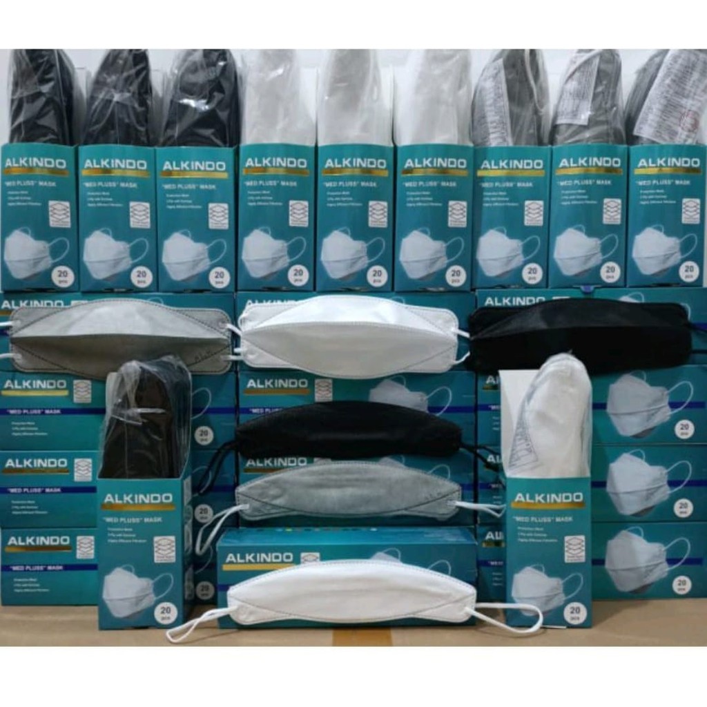 MASKER KF94 EVO 4D 3PLY ALKINDO ISI 10 & 20 PCS