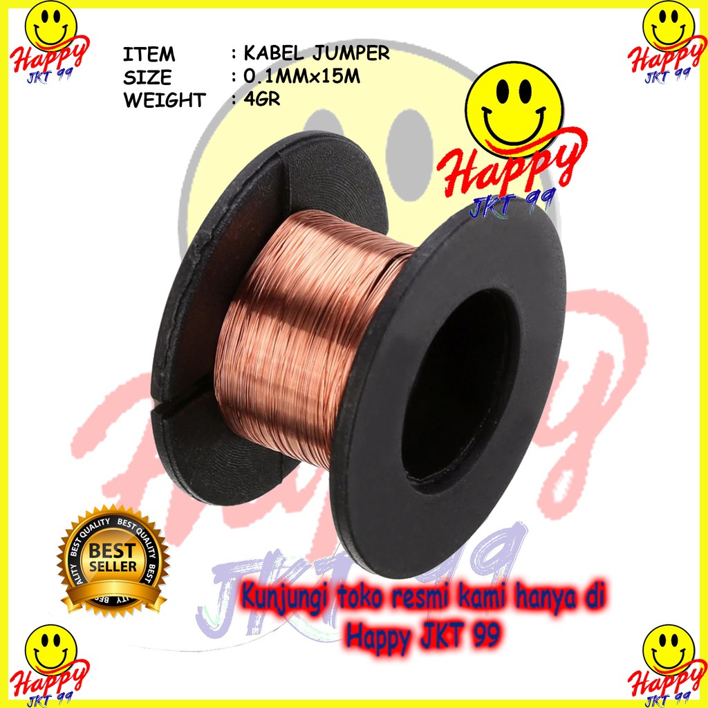 [ HAPPY JKT 99 ] KAWAT KABEL JUMPER JAMPER EMAIL 0.1MM X 15M