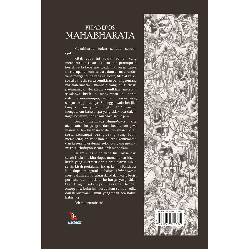 Buku Kitab Epos Mahabharata - C. Rajagopalachari - Laksana