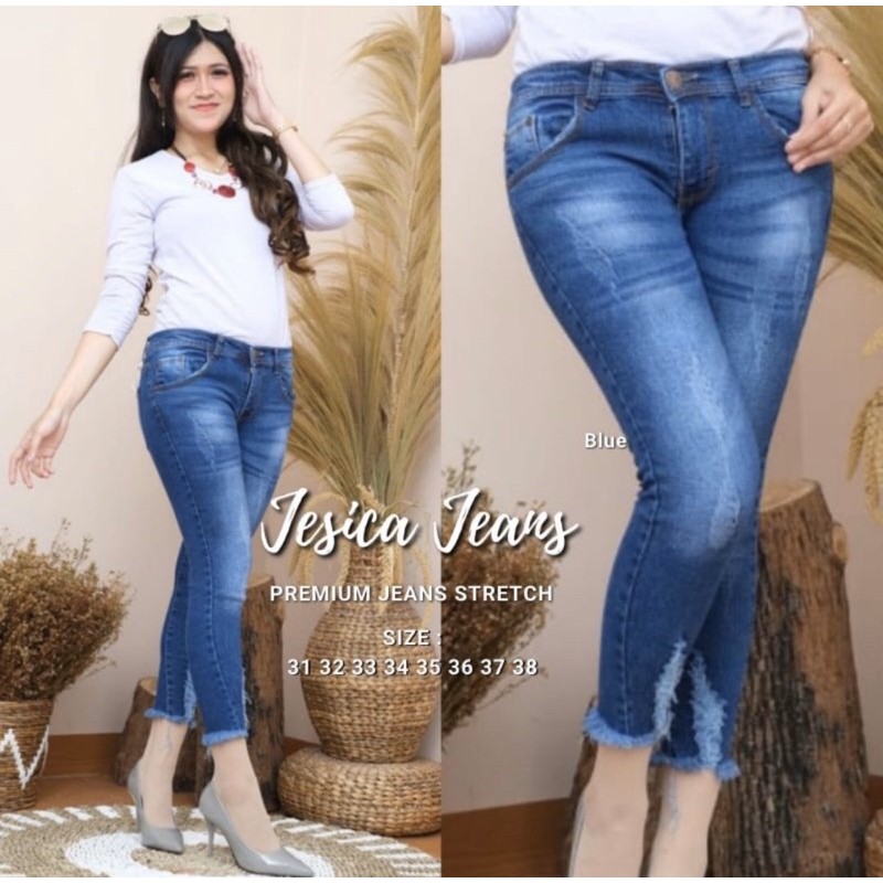 (27/34)TERBARU READY STOCK/ JESICA JEANS 7/9 JUMBO REALPICT